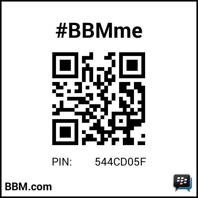 #BBMme PIN: 544CD05F
pin.bbm.com/544CD05F
