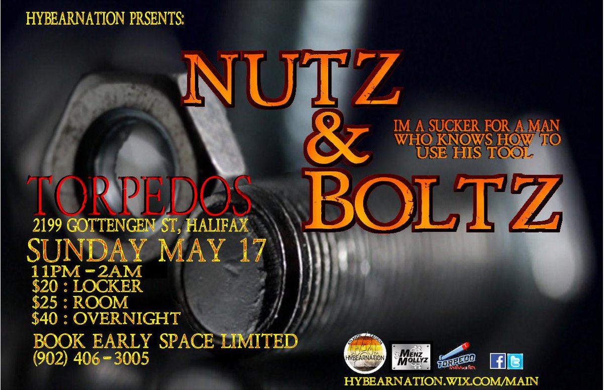 Hybearnation's tweet photo. Sunday @Torpedos @Hybearnation presents Nutz &amp; Boltz, Cum and explore your Darkest  Dirtiest Desires.... http://t.co/WQSVcKdByr