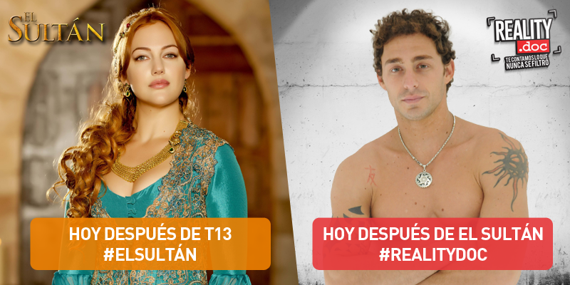 canal13's tweet photo. ¿Nos estás esperando? No se pierdan hoy después de @T13 #ElSultán y luego #RealityDoc http://t.co/ozcI3fmg67