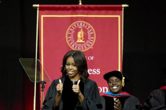 #MichelleObama Keeps It Real About Race During Her Commencement Speech bit.ly/1IvY4Yf #flotus
