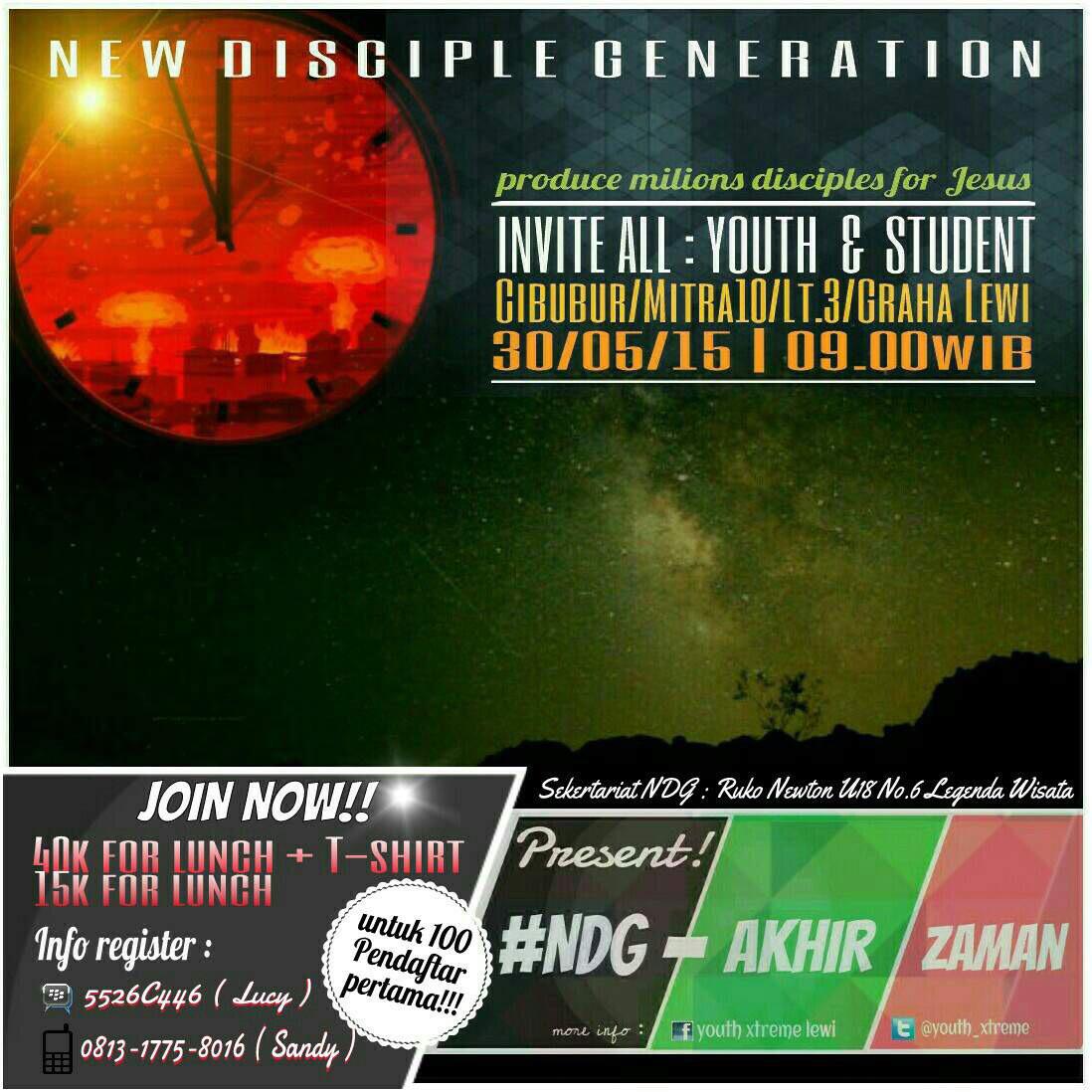 NDG_Ministries's tweet photo. Hai temen2 @JcCrewAngga, NDG_Ministries mau undang seminar. Kalau xan ingin daftar, jgn ragu contact us ya. #GBU http://t.co/4MkZUSvKDp