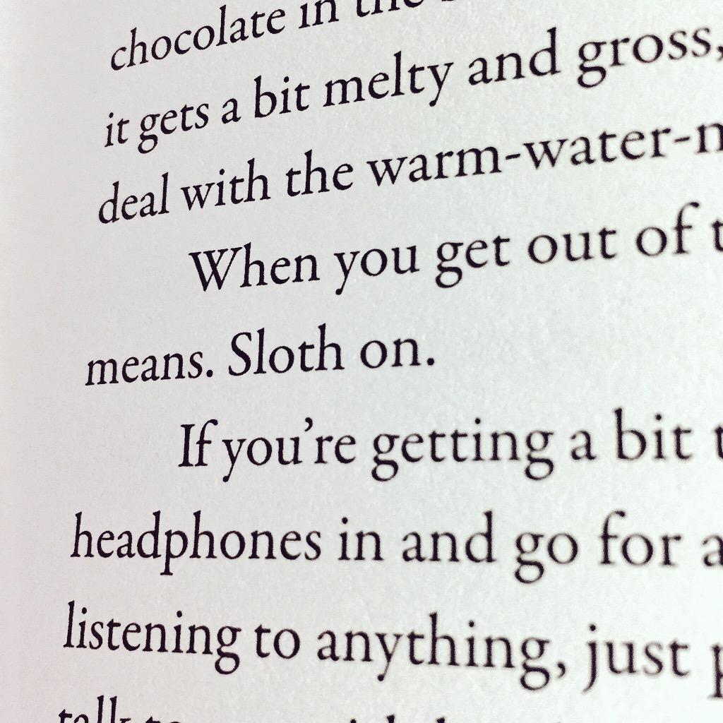 cath_elizabeth's tweet image. Sloth on. My favorite piece of advice from @meetmeatmikes' book so far. #slothon #CraftfortheSoul #nicetimes