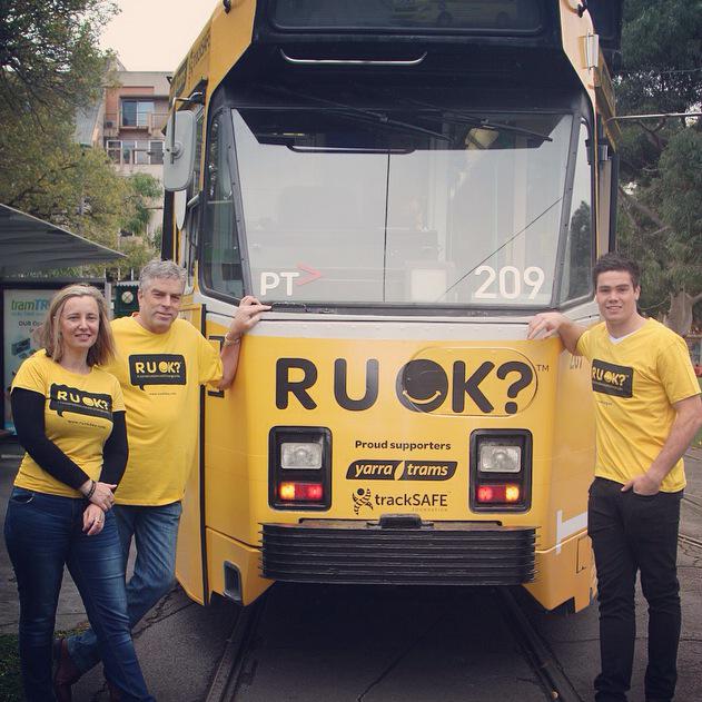 WillaustinWill's tweet photo. @ruokday tram is now in Melbourne! 
#Meaningful #Conversations @yarratrams @SuicidePrevAU http://t.co/yYyudpFKgI