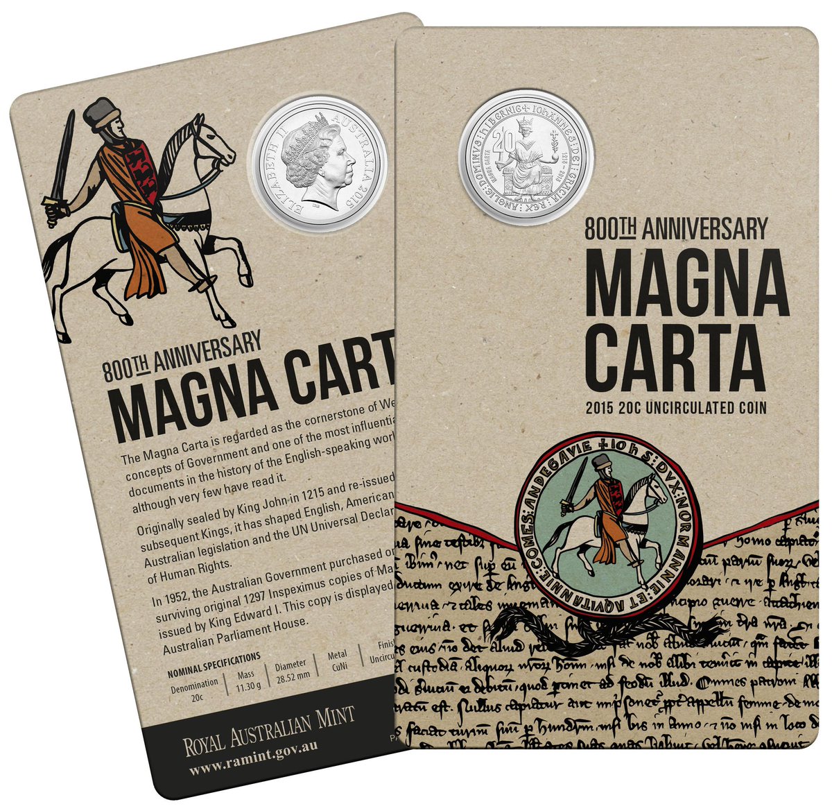 RoyalAustMint's tweet image. #NationalLawWeek is the perfect time to celebrate the 800th anniversary of the #MagnaCarta
