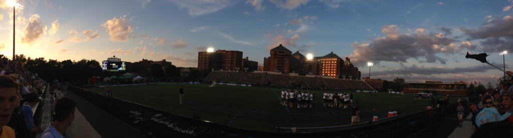 SPS_Page's tweet image. It&apos;s a beautiful night for lacrosse here at Homewood Field, but the Crusaders trail St. Mary&apos;s 6-2 at the half