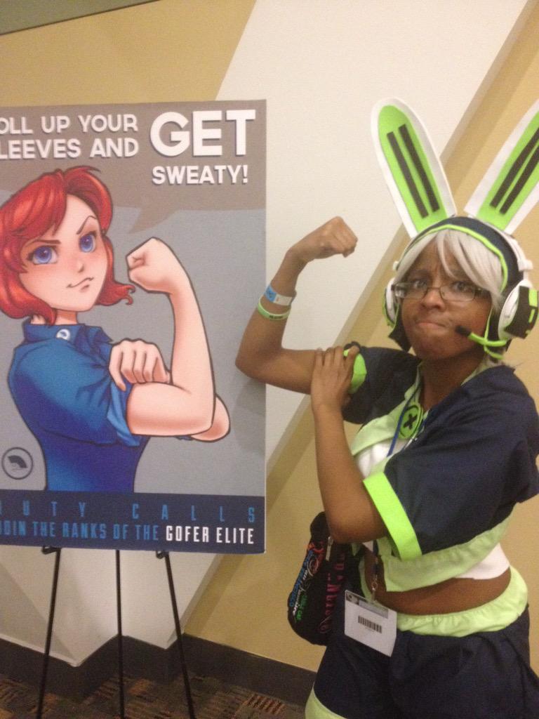 ShikiNoFuyu's tweet image. #Usagimodoki is ready to get sweaty!! #FuyuToki #bunny #Otakon #allmate #DMMD #silly