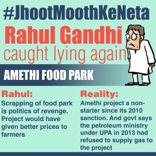 NaMo_Yuva's tweet photo. #JhootMoothKeNeta #Congress60YrsScam #RahulLies #RahulvsReality #RahulVsSmriti #CongressMuktBharat #ChorShahzada http://t.co/anZWBfv65Y