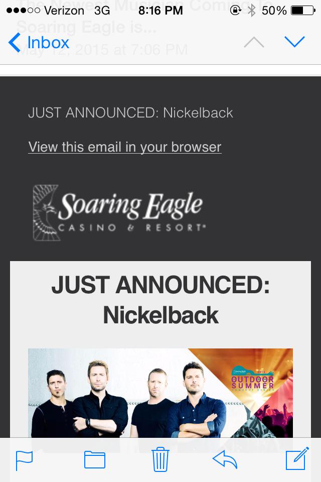VercellinoCV3's tweet photo. Best email I've ever received #NickelbackIsBack http://t.co/InxBeAm0j7