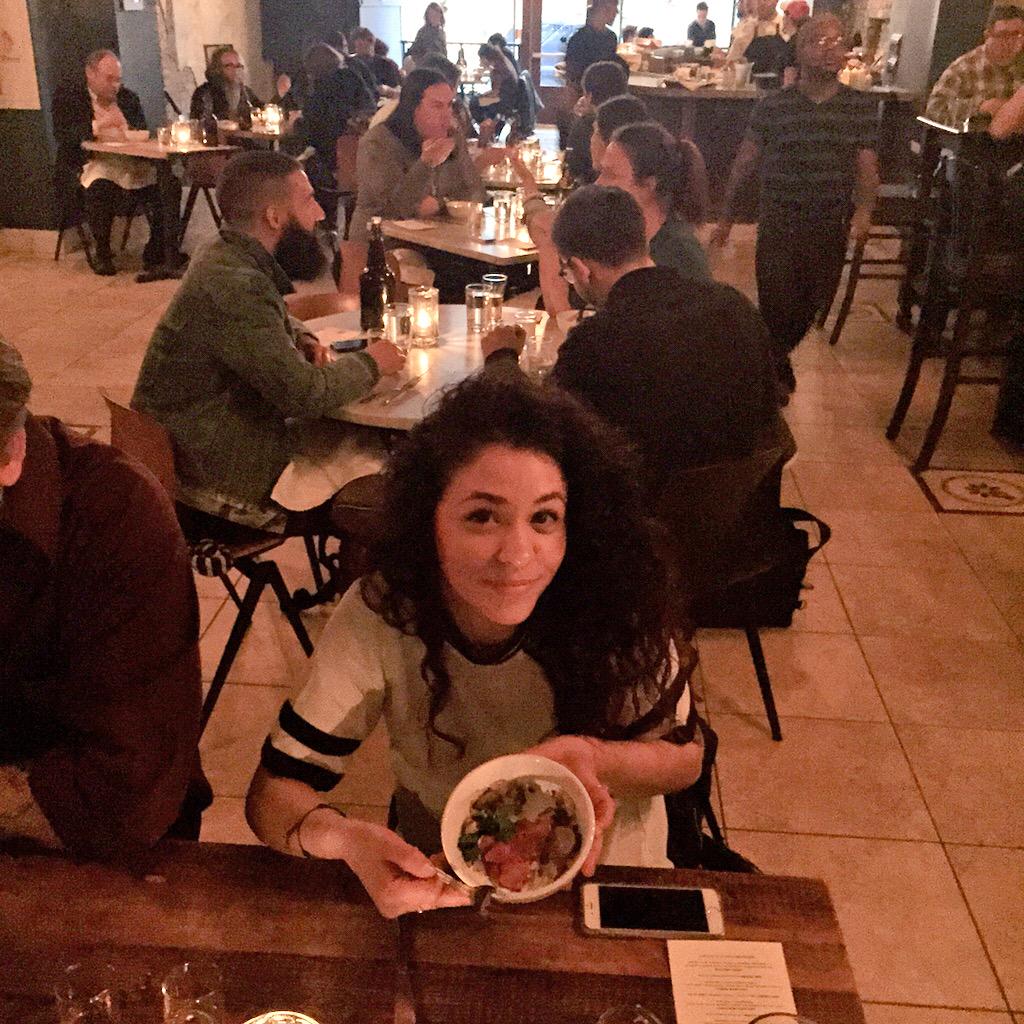 DuseksOnTap's tweet photo. At #amatchmadeinpilsen our beloved Griz is loving the 3rd course with @OffcolorBrewing. Thanks yall!! @DuseksChicago http://t.co/GFRfg0bKTZ