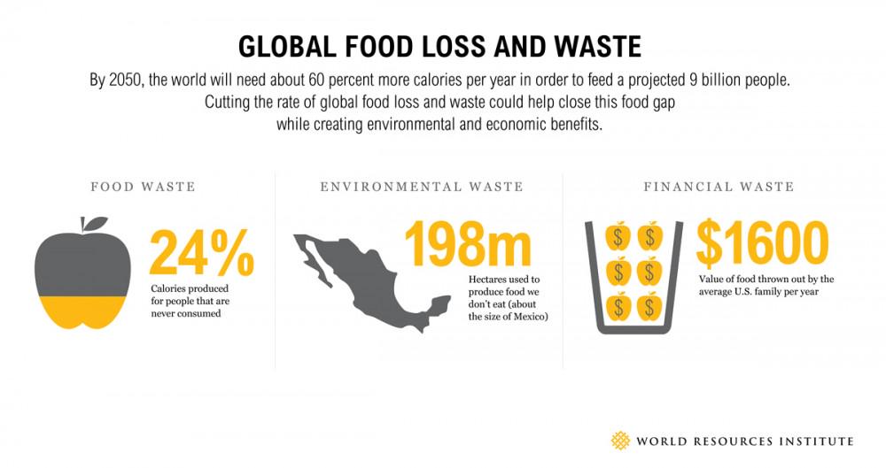 DaniNierenberg's tweet photo. Food waste by numbers: The average U.S. family throws out $1,600 of food yearly.  @WRIClimate http://t.co/VHmnJV9IU4
