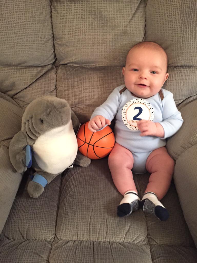 CavinJ32's tweet photo. This happy and handsome guy is 2 months old today!! #blessed #CavinDuke http://t.co/ytGlhQaNwm