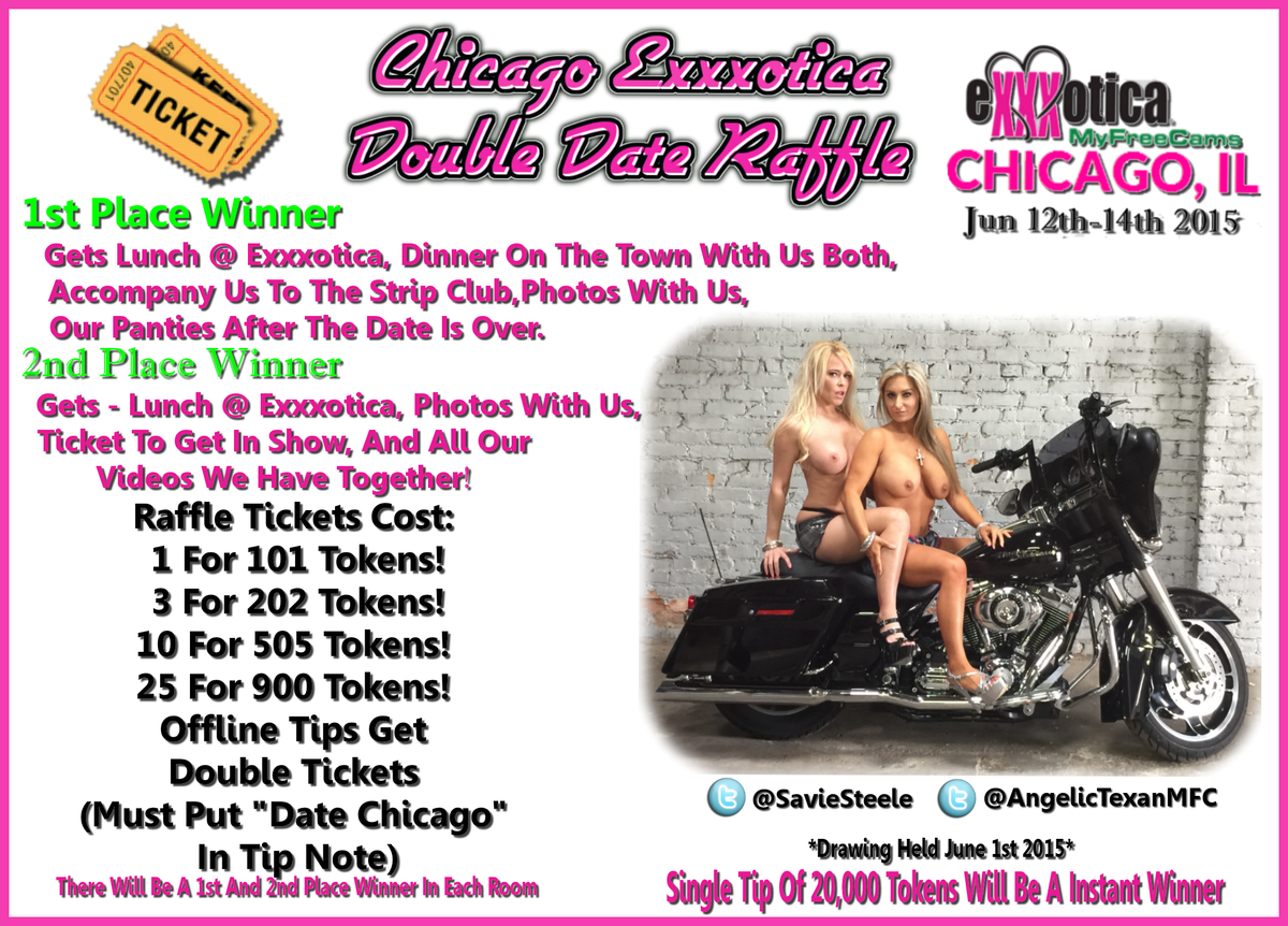 SavieSteele's tweet photo. #DateRaffle Chicago June 12-14 Get ur Tickets Today #OfflineTip DOUBLE tickets! Fun w/Me & @AngelicTexanMFC http://t.co/x7Q81w0xQQ
