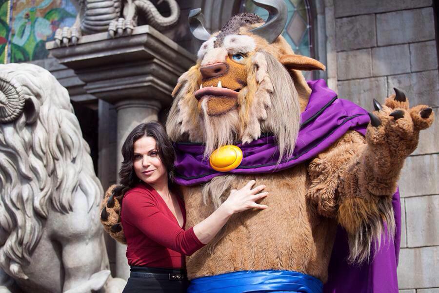 "I love hanging out with Rumple." Regina smirked putting her hand on her hip. "He is a real beast am I right?"