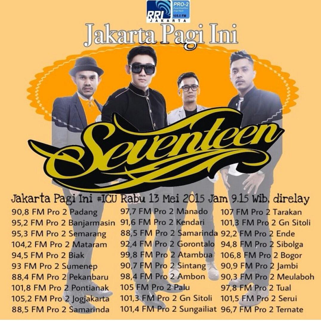 KS_Samarinda's tweet photo. Dengerin terus @Pro2Samarinda ya Kawan pagi ini bakal interview bareng @SeventeenBand .... http://t.co/eJXe6ZkzSK