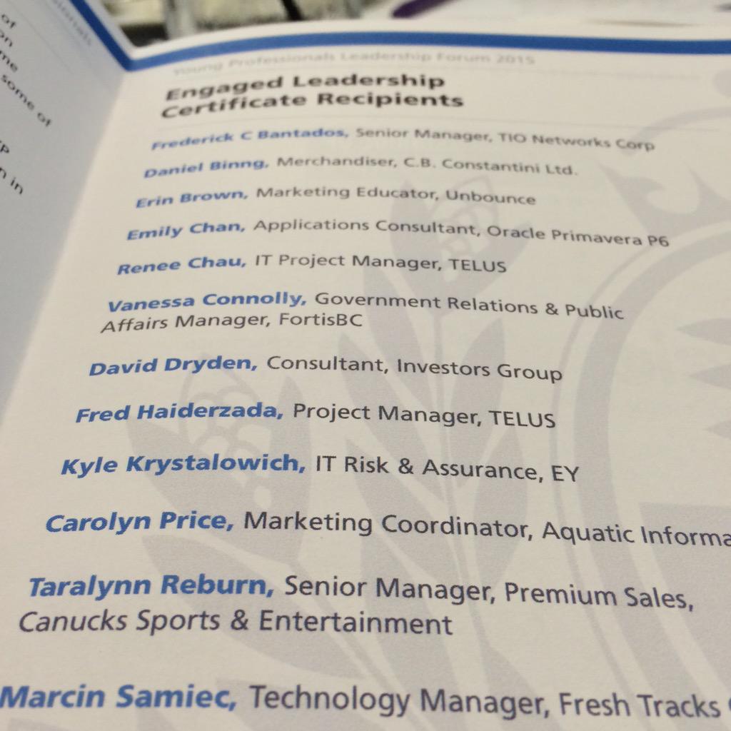 tl_reburn's tweet image. 1st time my name has made a program since my high school play! Honoured. #CYPprogram Engaged Leadership Certificate