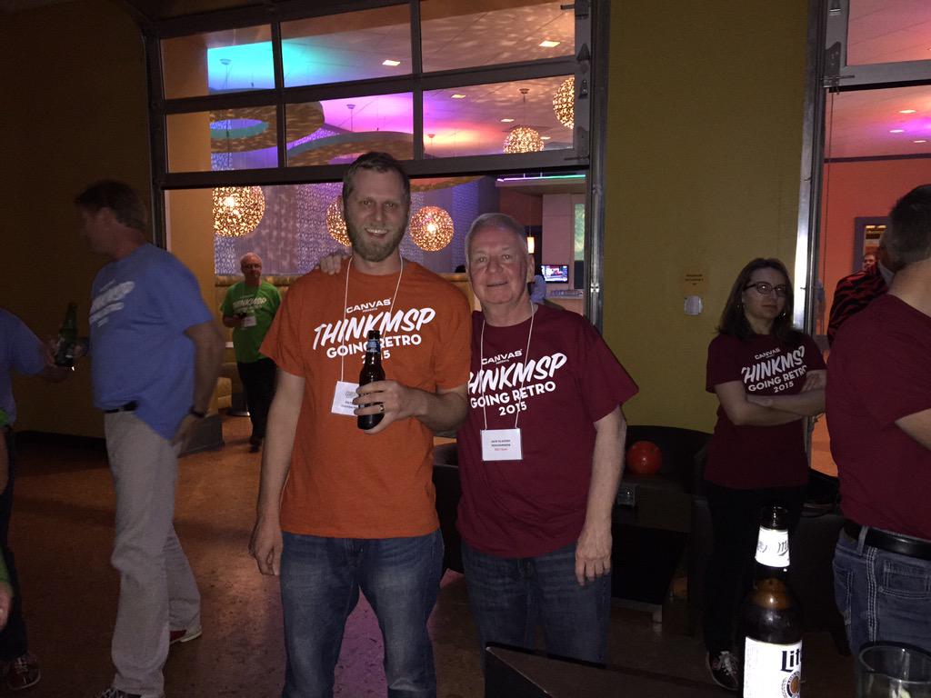 onlyTGI's tweet photo. Having a blast bowling at #thinkmsp2015 !! http://t.co/q5HJ5K91yr