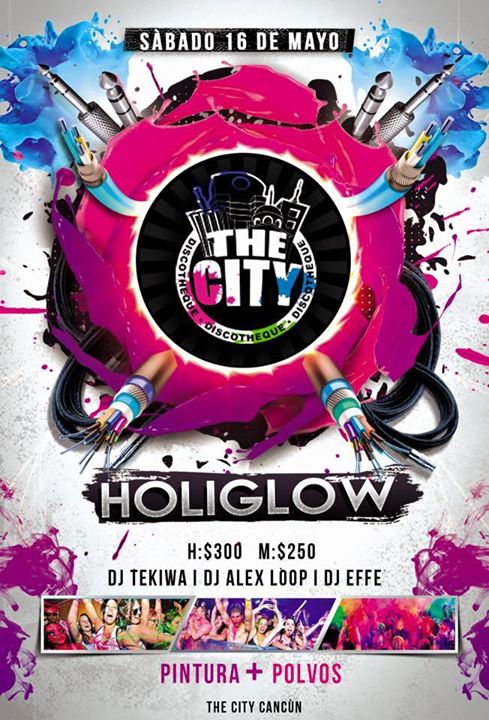 ZonaCunOficial's tweet photo. Este sábado 16/5 ponle color a tu rumba en la #Holiglow de @TheCityCancun con #DjTekiwa @djalexloop y #DjEffe #Cancún http://t.co/iyH7BNLgfb
