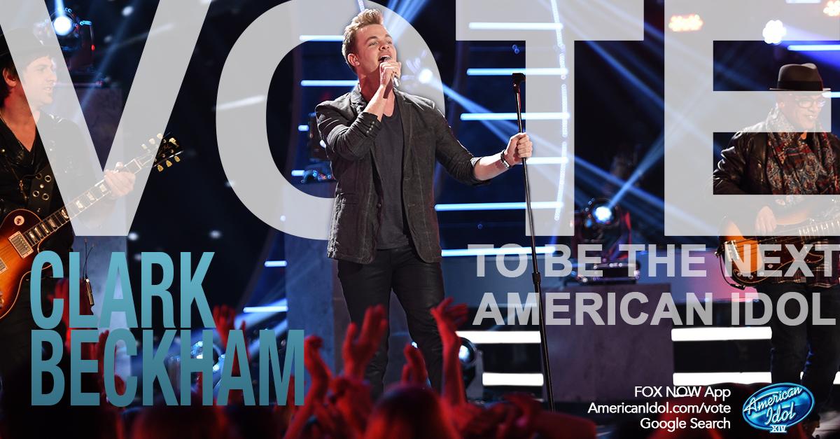 AxelAxeOfficial's tweet photo. This #IdolFinale will be intense. VOTE for our friend @ClarkBeckham right now!!! http://t.co/4VKk3GVr0I http://t.co/1fzTdR10Nf