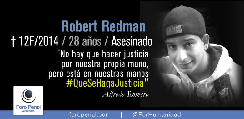 ForoPenal's tweet photo. #12E Hoy se cumplen 35 meses de la muerte de Robert Redman 12F2014. No lo olvidemos. https://t.co/uJ4pmoBc0y #QueSeHagaJusticia