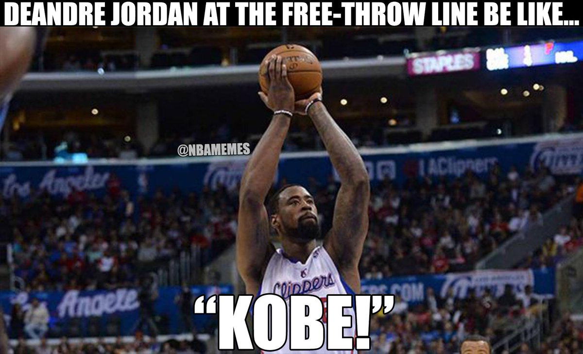 NBAMemes's tweet photo. DeAndre Jordan these days at the FT-line. #Clippers http://t.co/JRNCjo08AX