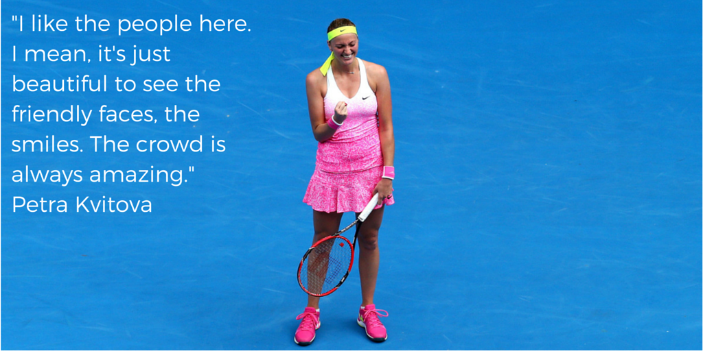 AustralianOpen's tweet image. Some words of love from @Petra_Kvitova to see us through our day. Love ya back girl ;) #ausopen