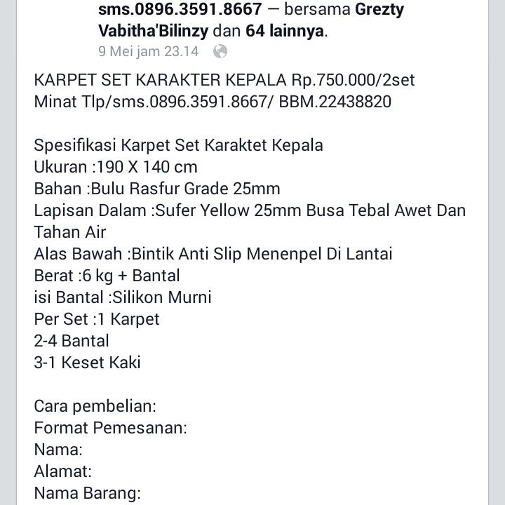 Cumma_Hamka's tweet photo. Hati2 dengan olshop ini,dia penipu dengan norek BNI a/n Ibu Suprihatini.no rek.0376993385__ 7417.01.007741.532 http://t.co/zgNVvqZLw6