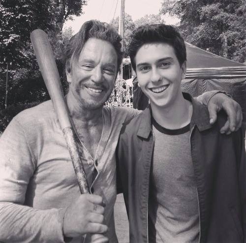 _MickeyRourke's tweet photo. On the set of Ashby with Nat Wolff http://t.co/LTCFNewz93
