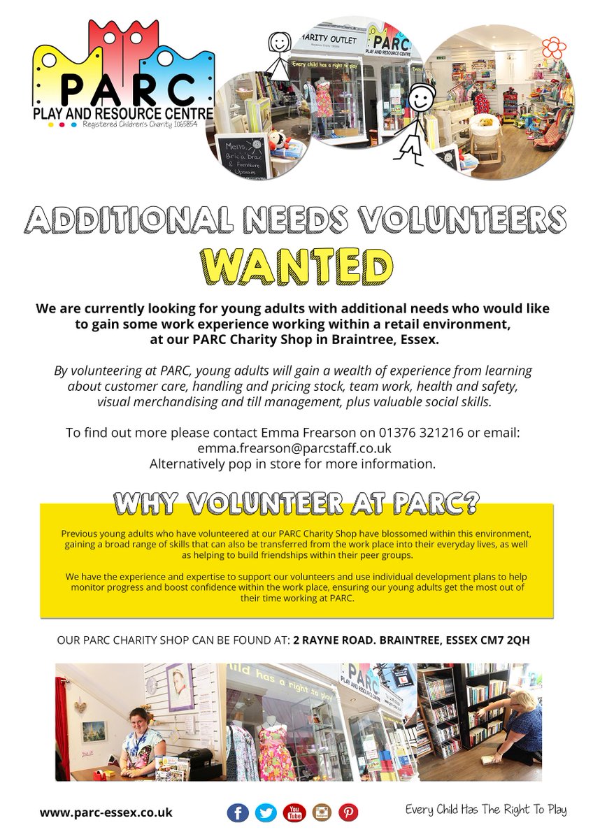 ParcCharityShop's tweet photo. We're looking for volunteers! #Braintree #Essex http://t.co/9dnKfGjNNV