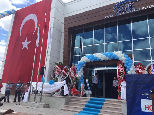 Sn. <a href="/emrullahisler/">Emrullah İŞLER</a> İle Yapımı tamamlanan
"KAZAN SGK HİZMET BİNASI" açılış Töreninde