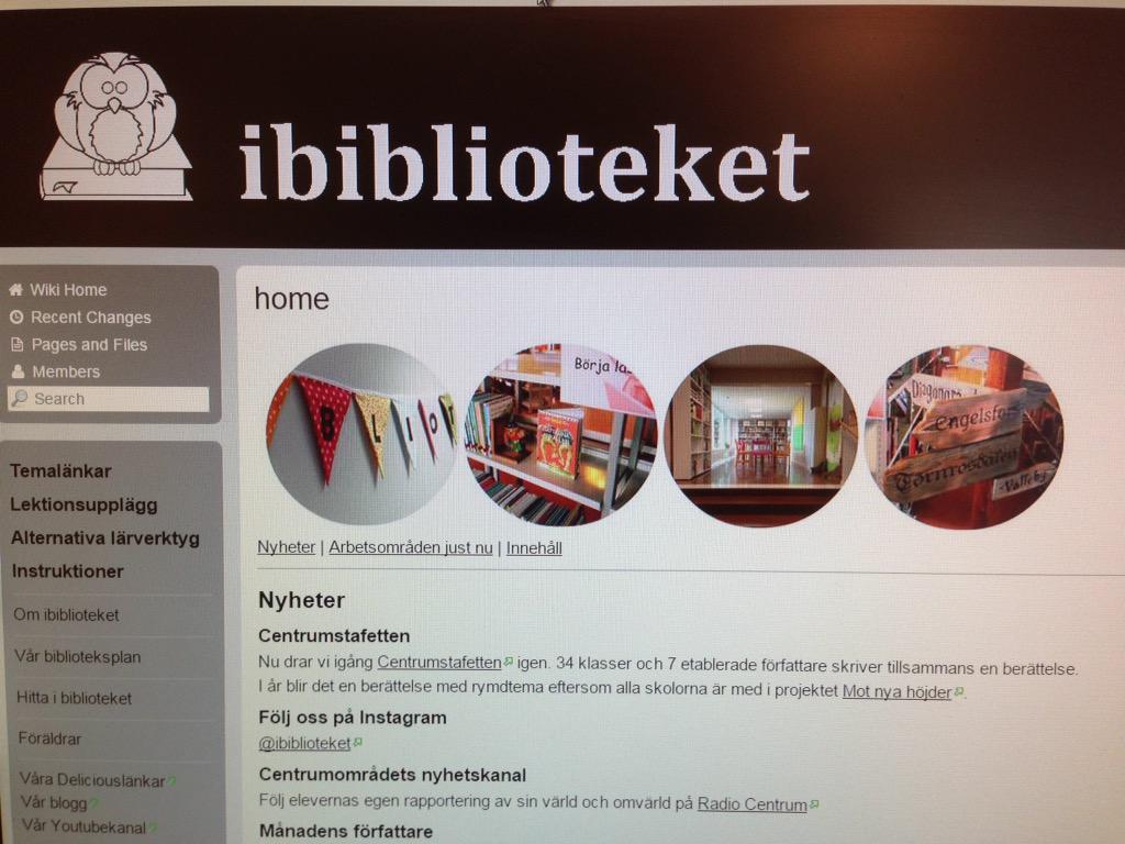Och så finns #mittskolbibliotek här också: ibiblioteket.wikispaces.com <a href="/Centrumskolan/">Centrumskolan, Växjö</a>