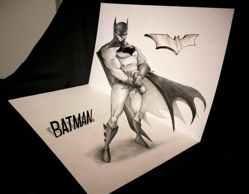3D batman drawing
