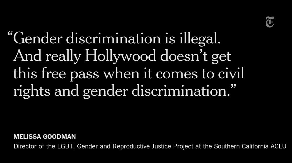 nytimes's tweet photo. The ACLU, citing bias against women, wants an inquiry into Hollywood’s hiring practices  http://t.co/xWD5kLTgbr http://t.co/HLQ3MUpVlc