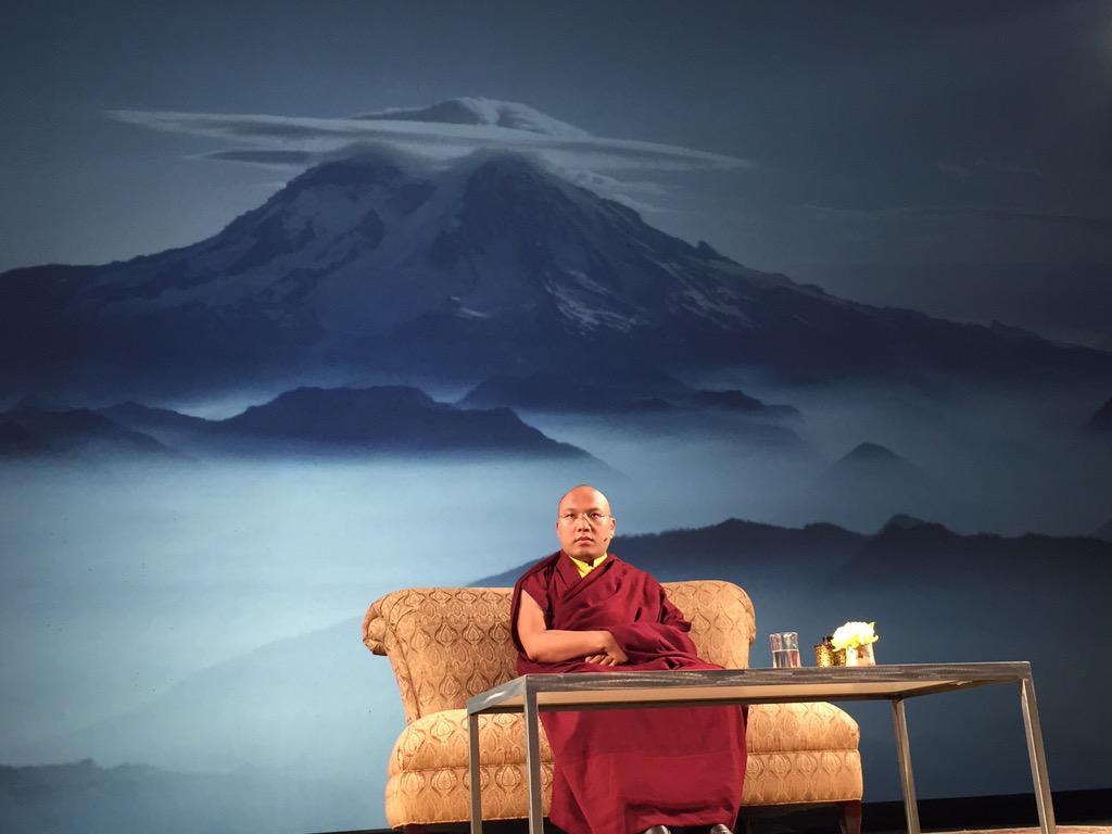ponlop's tweet photo. The 17th Karmapa teaching at the Seattle Center! http://t.co/5TONWtFJFL