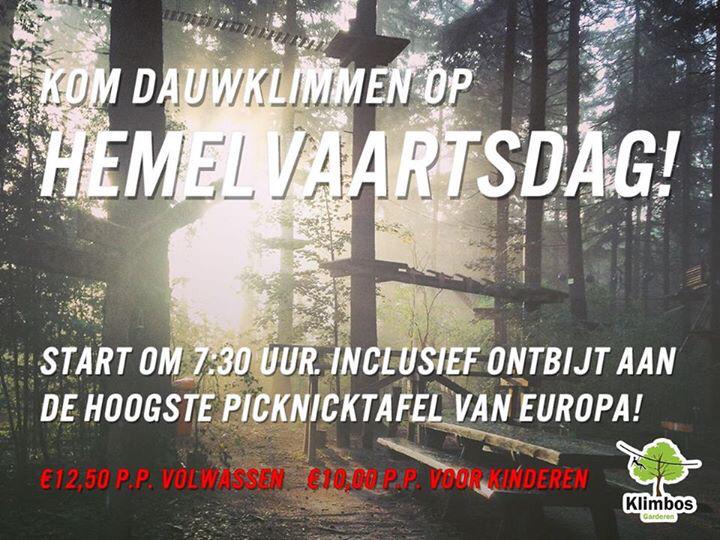 Morgen is het weer zover!!! Dauwklimmen op de veluwe! Reserveren doe je telefonisch via 0577460443