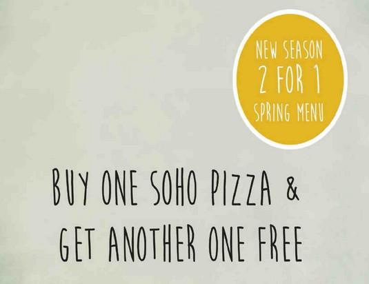 Sun's out and so are the soho smiles! It's 2-4-1 pizzas tonight so join us from 6pm 
bit.ly/11DTO53
