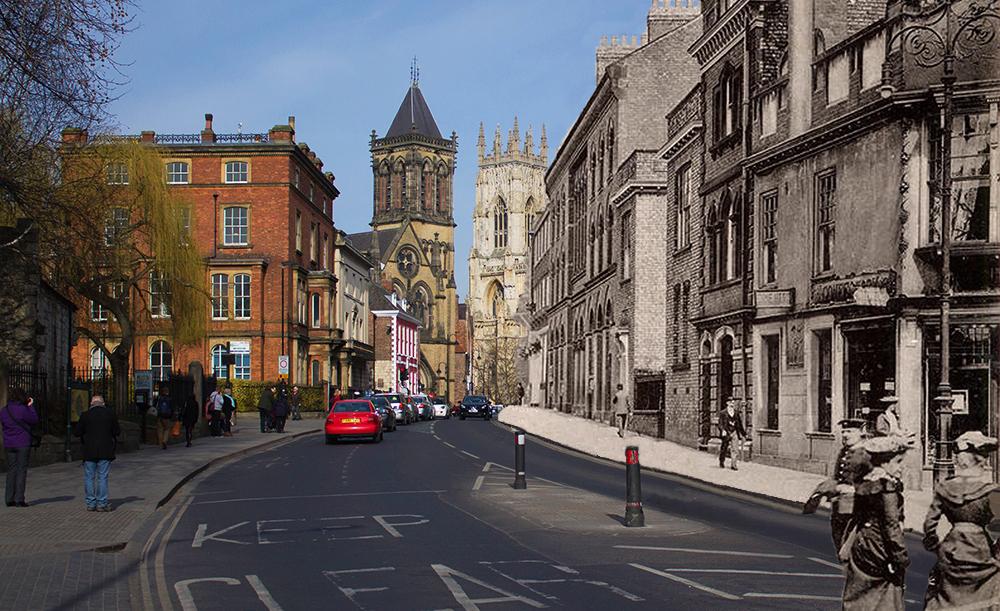 Yorkpastandpres's tweet photo. Then &amp; Now Merged Imaged Museum Street @explore_digital @YorkDigitalCity @DiscoverYork @dringlibrary @EverythingYork http://t.co/LhAFknSisS