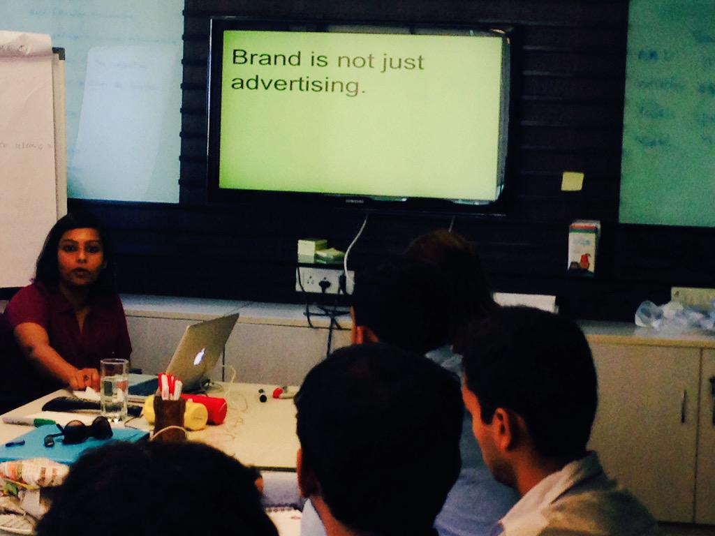"Brand is like raising a child" -Ronita #story #brandstrategy #skillsession at #igloo now <a href="/DalbergTweet/">Dalberg</a> <a href="/unltdindia/">UnLtd India</a>