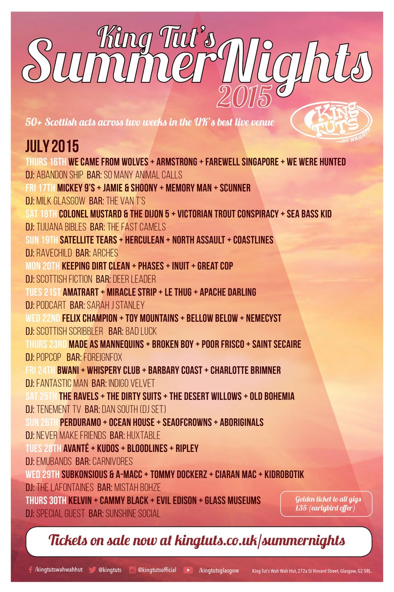 #KTSN15 
Buzzing to be playing this with our pals <a href="/ToyMountains/">TOY MOUNTAINS</a> <a href="/BellowBelow/">Bellow Below</a> and Bad Luck
Wed 22nd July