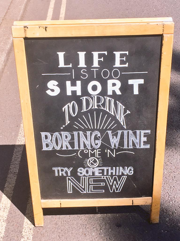 vinebean's tweet photo. @WBPEvents > love the sign, couldn't agree more!  What's your top bottle at the moment? http://t.co/r52raG0ZNd
