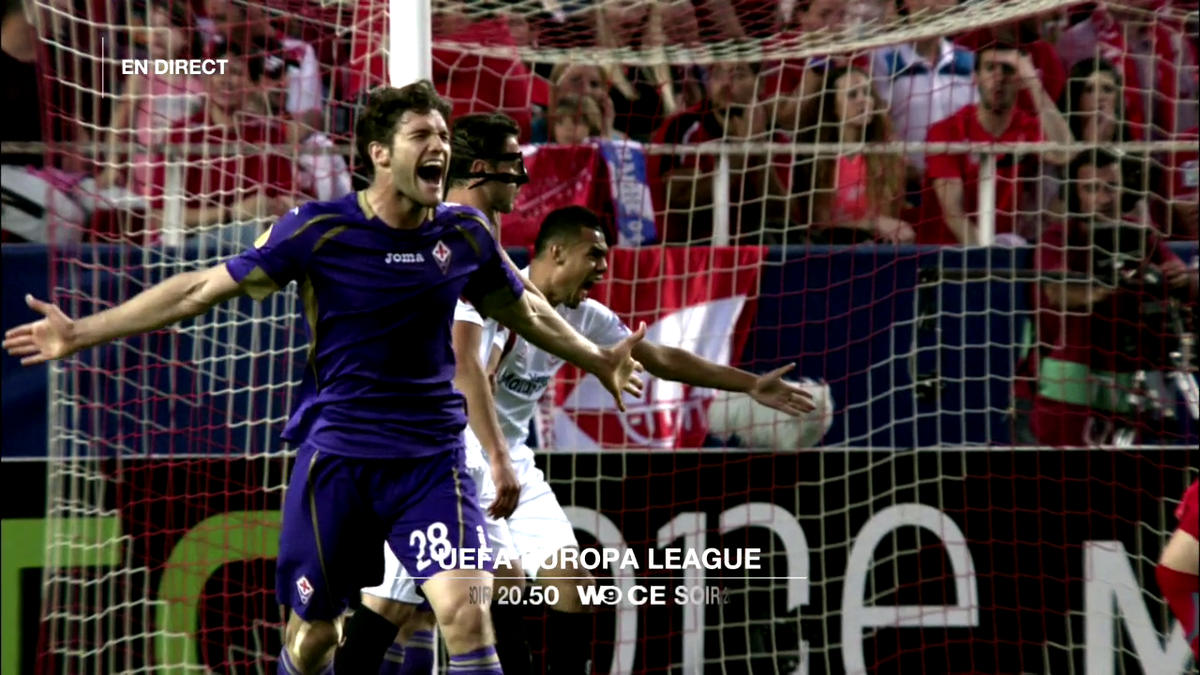 W9's tweet photo. La demi-finale retour de l’@EuropaLeague : Fiorentina- FC Séville, c’est maintenant sur @W9. Des pronostics ? #fiosev http://t.co/EvLNqZaYR6