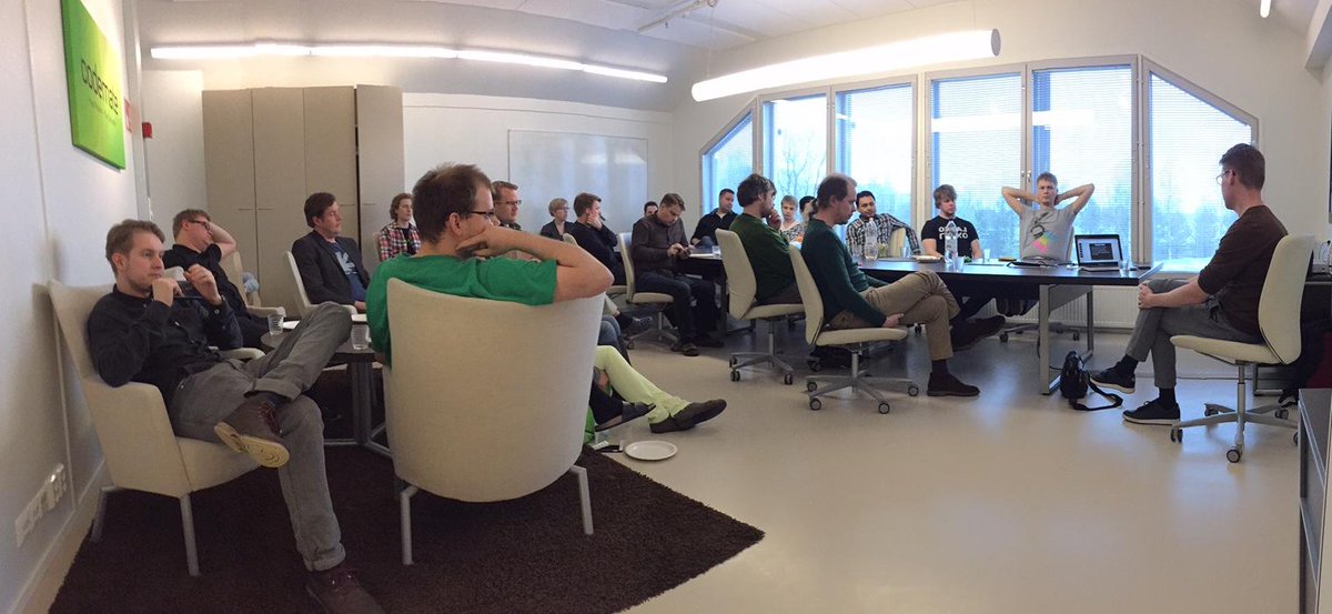 CodemateLtd's tweet photo. #Releaseops uncovered in a Developer Sitdown happening now at @CodemateLtd #Oulu. #RelOps #DevOps #developers http://t.co/Ben6e4pRxB