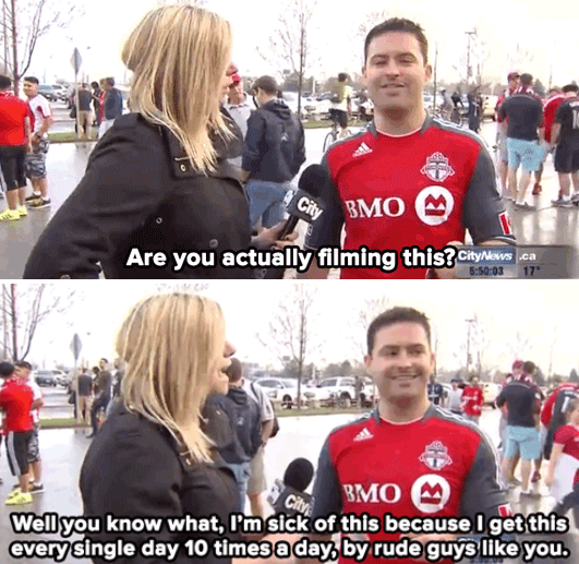 mic's tweet image. This TV reporter’s epic response to sexist trolls deserves a standing ovation bit.ly/1IwBRZS