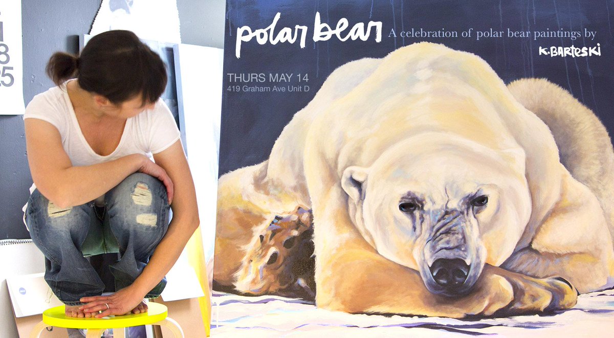 I paint polar bears for fun. See my collection: POLAR BEAR Thurs MAY14th 7pm  419 Graham ave #winnipeg