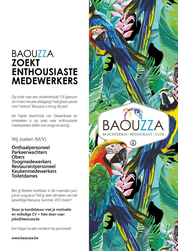 Baouzza's tweet photo. Baouzza zoekt enthousiaste medewerkers  #vacature  #vakantiejob http://t.co/C42OVDdzXs