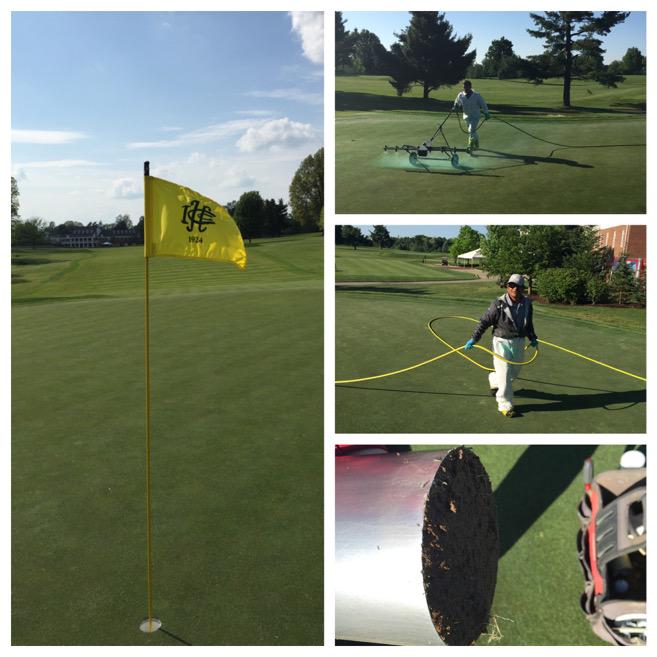 claystewart58's tweet photo. Big day on the greens prepping for Friday, backtrack, prep, foliar and another evening mow #workingonspeed http://t.co/KcHeldkj9u