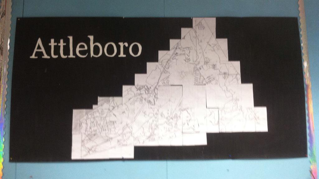 The freshmen are making good progress on the Attleboro map project.