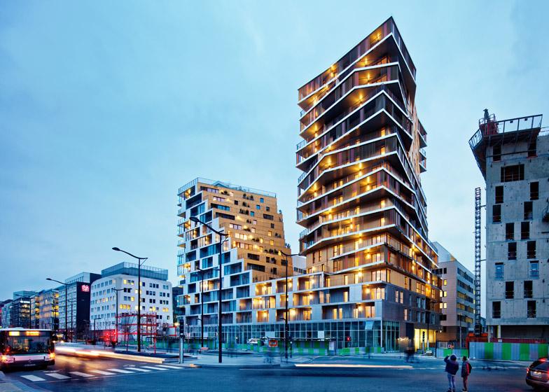 dezeen's tweet photo. Reader comment: "This development is an eyesore and very anti-Paris" http://t.co/oSf3ERulo6 #architecture http://t.co/5HeSCfQqak