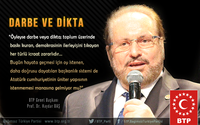BTP_Parti's tweet photo. DARBE ve DİKTA  |  Prof. Dr. Haydar Baş
http://t.co/E6qq4eIUOj
#SomayıUnutma http://t.co/qz2WSVTXDU