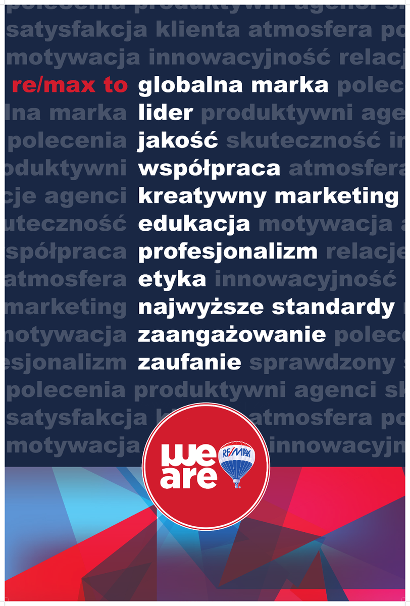 Wszyscy współpracownicy RE/MAX w całej Polsce wspólnie stworzyli system  wartości RE/MAX Polska.