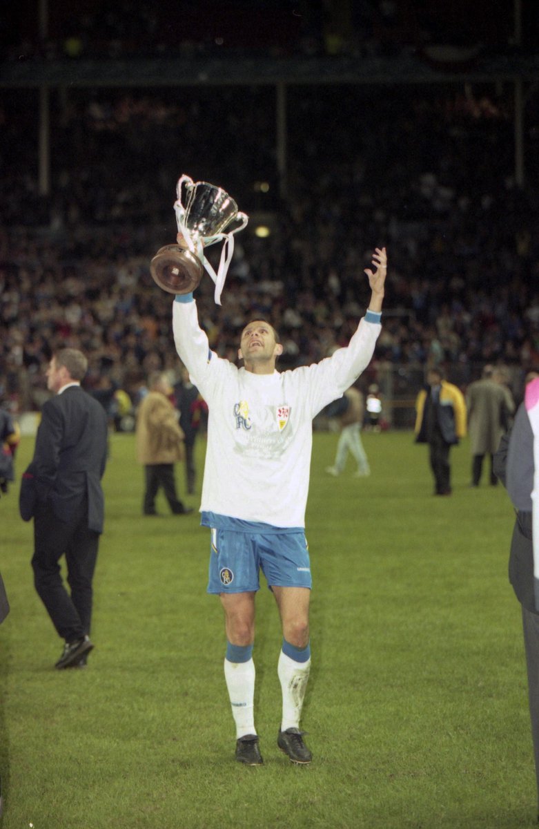 ChelseaFC's tweet photo. On this day in 1998, Gianfranco Zola's strike sealed a 1-0 win over Stuttgart to win the UEFA Cup Winners' Cup! #CFC http://t.co/rH75nmsEm5